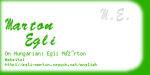 marton egli business card